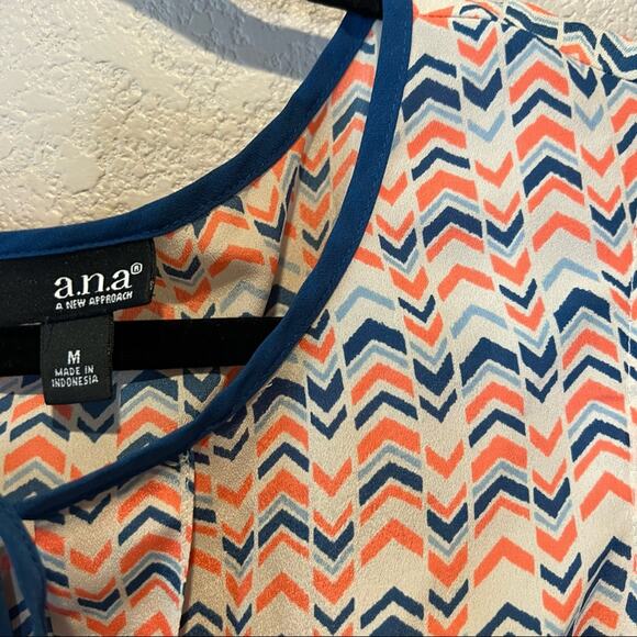 A.N.A. A New Approach Sleeveless Chevron Print A-line dress size M - Picture 6 of 10